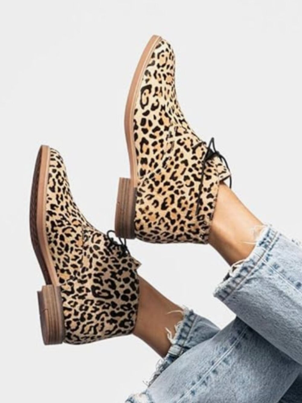 Hush Puppies Bailey Chukka Ankle Boot Lace-Up, Leopard Print Calf Hair - 8.5